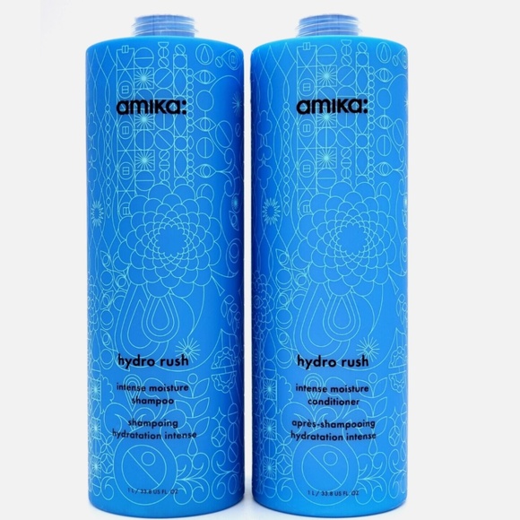 Amika Hydro Rush Intense Moisture Shampoo & Conditioner 33.8 oz Duo Set - Picture 1 of 1